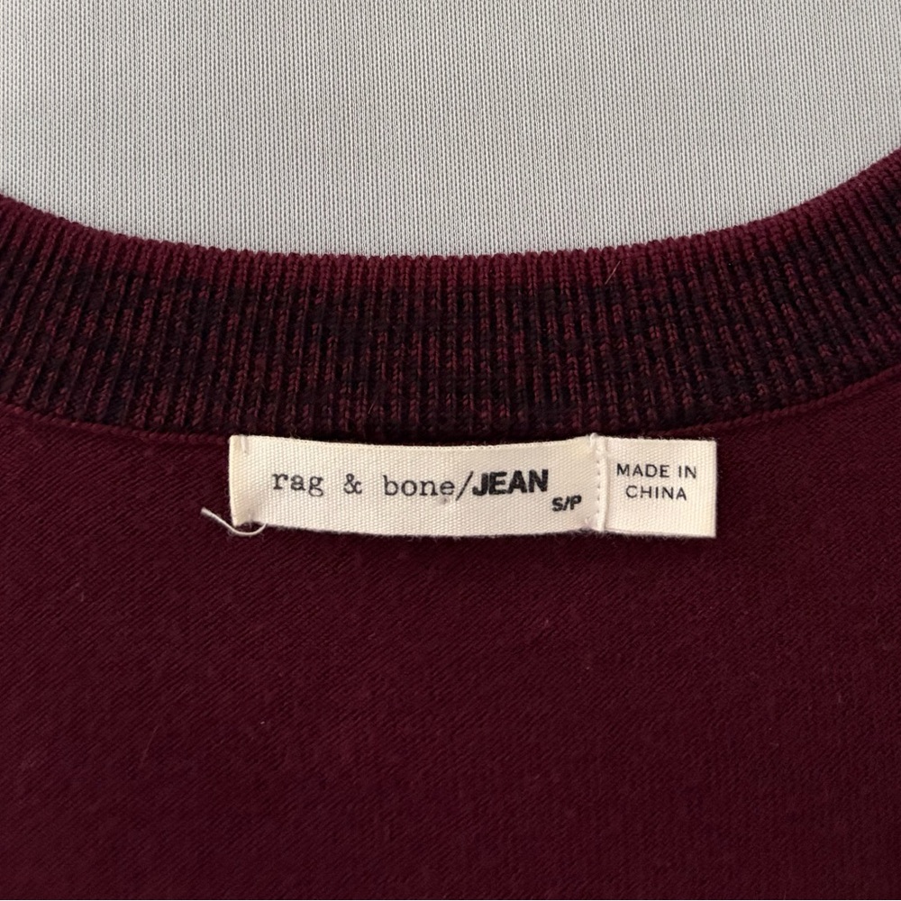 rag & bone taylor v-neck fine merino wool sweater Burgundy size Small - Picture 8 of 15